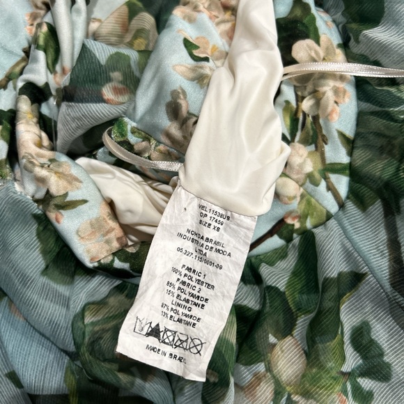 PatBo blue floral long sleeve beach maxi dress gown in sky - Picture 11 of 12